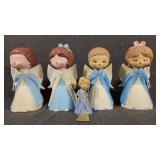 Hand Painted Ceramic Angel Figurines(5)