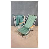 Beach Chairs Green W/Backpack Straps(2)