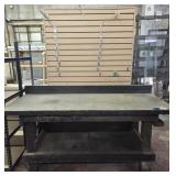 Wooden Bench W/A Shelf Mount Back