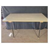 Utility Table W/Laminate Top Metal Legs