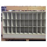 Wooden Frame  W/Metal Compartment Bins