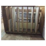 Wooden Storage Divider Unit W/Pegboard