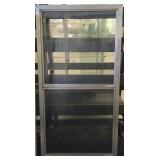 31 X 60 Self Storing Storm Window Silver Tone