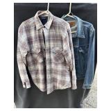 Menï¿½s Flannel Medium Jacket and Levi size 42 J