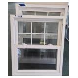 White Double Hung Windows White Grid Tops