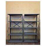 Metal Shelving Units 5 Shelves Per Unit (2)