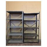 Metal Shelving Units 5 Shelves Per Unit Gray(2)