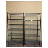 Metal Shelving Unit 6 Mesh Shelves (2) Units