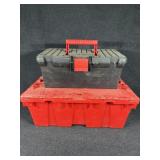 Plastic Crate W/Lid, Plastic Tool  Box