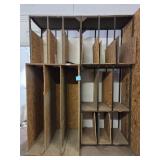 Wooden Storage Shelving &Metal Vertical Dividers