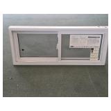 Double Slide Window 48X 20 3/8 Tan Outside, White