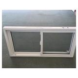 Double Slide Window 50 X 25 Tan Outside, White