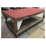 Wooden Table Carpeted Top 8ï¿½ X 4ï¿½ X 33"
