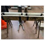 Metal Folding Sawhorses W/Wooden Beams(2)