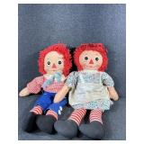 Knickerbocker Raggedy Ann & Andy Dolls