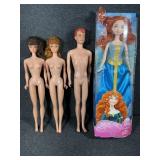 Sparkling Princess Merida, Barbie Style Dolls(3)