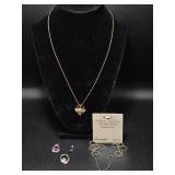 24kt Gold Over Silver Inlay, .925 Pendants(3),
