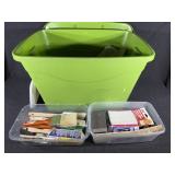 Tote of Painting Supplies