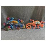 Colorful Metal Lizard Wall Decor