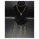14k Gold Chains(2), 14k Gold Bracelet(2)