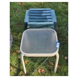 Plastic Outdoor Table, Glass Top Outdoor Table