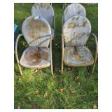 Outdoor Metal Patio Chairs(4)