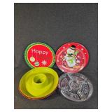 Clear Plastic Divided Serving Tray(3), Chip N