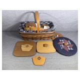 Longaberger Basket w/ Spare Lids, Dividers