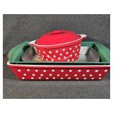 Stoneware Covered Dish, Baking Pans(3)