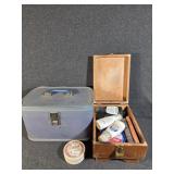Shoe Polishing Kit In A Wooden Box, Cosmetic