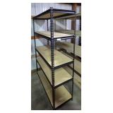 Metal Shelving Unit with Particle Board Shelves