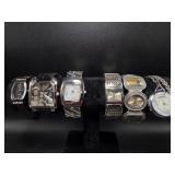 Womens Watches(6): Silver Tone and Black
