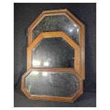 Wood Framed Wall Mirrors (3)
