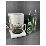 Mr. Coffee 4 Cup Coffee Maker, Cruet Bottles(2)