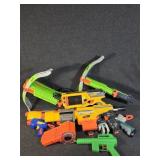 Nerf Guns In A Camouflage Duffle Bag