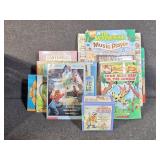 Childrenï¿½s Book Assortment In A Plastic Basket