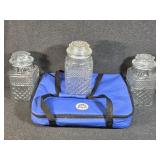 Square Glass Canisters (3), Pyrex Portables