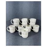 Longaberger Woven Traditions Red Mugs (8)