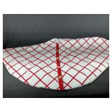 Red& White Tree Skirt, Valentines Decorations