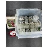 Christmas Ornaments In A Tub