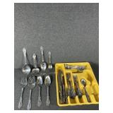 Ornate Stainless Steel Cutlery In A Tray