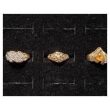 14kt Gold Rings with Tested Stones(3)