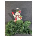Pine Garland 18Ft (3), Wooden Layered Snowman