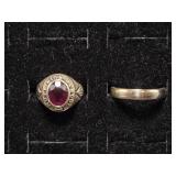 10K Gold Band, 10K Mott High School Ring