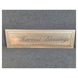 Harvest Blessings Sign