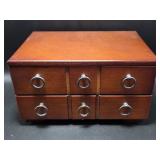 Wooden Jewelry Box with Beads from Broken Jewelry