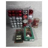 Christmas Ornaments Red and Sliver