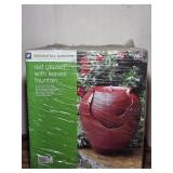 *NIB*Red Glazed With Leaves Fountain