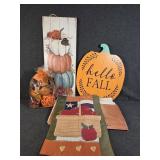 Wooden Fall Signs Pumpkins, Fall Pillow Covers
