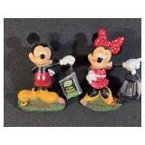 Mickey & Minnie Mouse Solar Garden Statues
